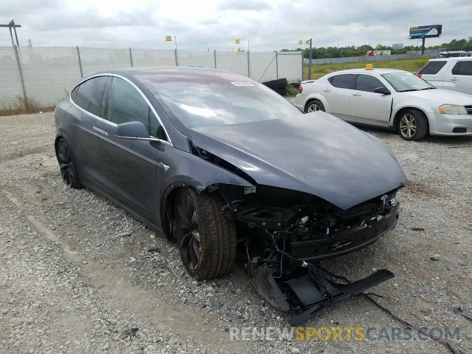 1 Photograph of a damaged car 5YJXCBE24LF242355 TESLA MODEL X 2020