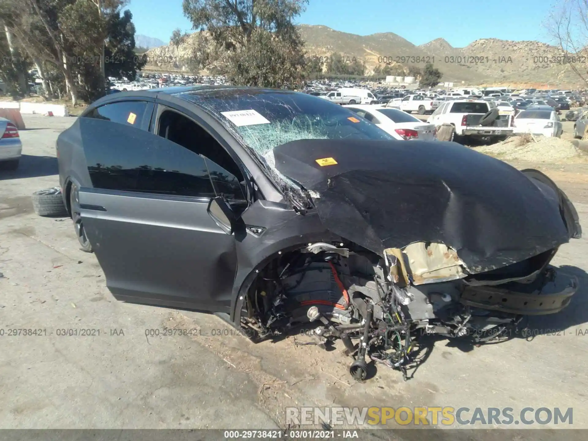 1 Photograph of a damaged car 5YJXCBE24LF261519 TESLA MODEL X 2020