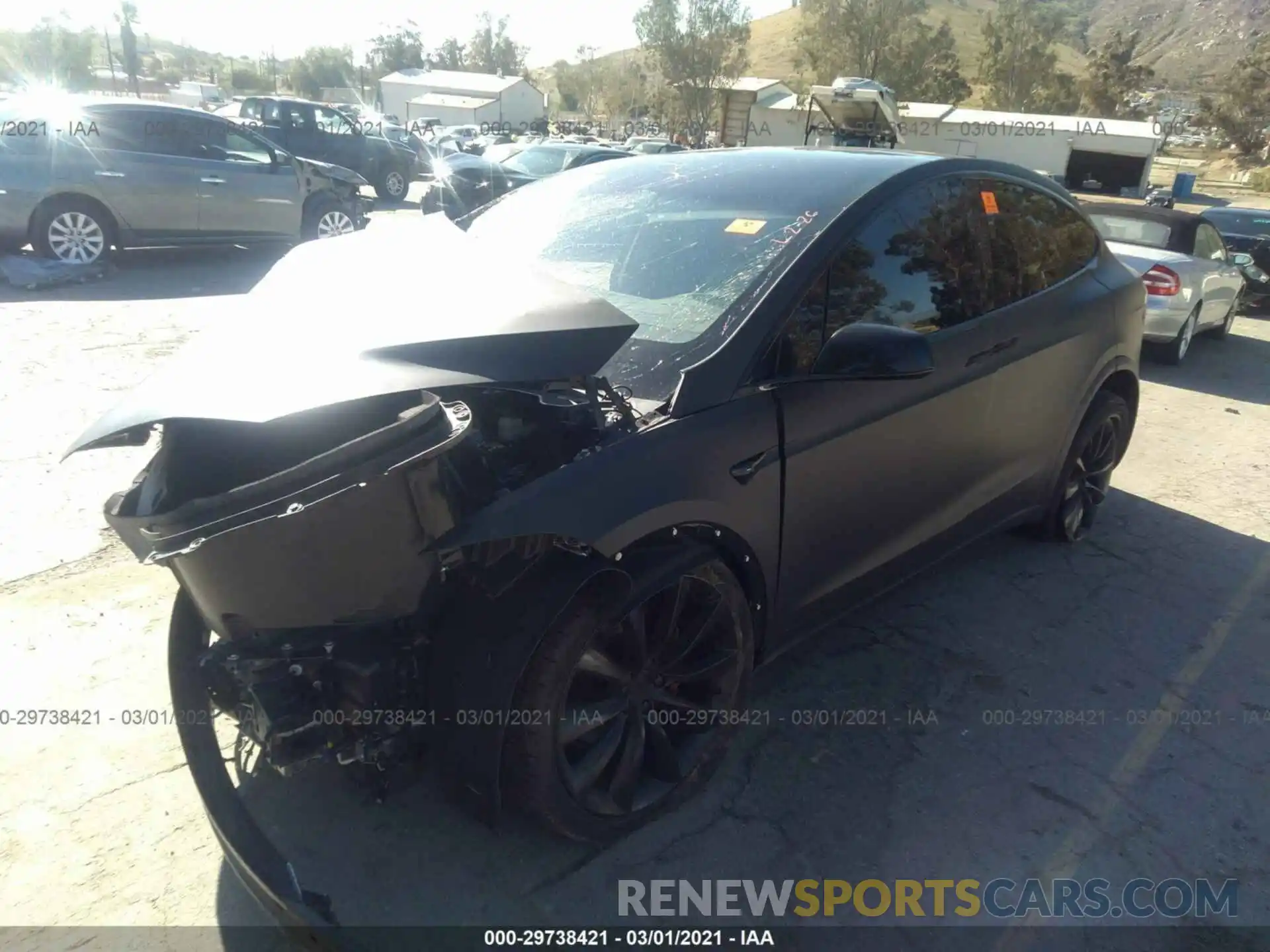 2 Photograph of a damaged car 5YJXCBE24LF261519 TESLA MODEL X 2020