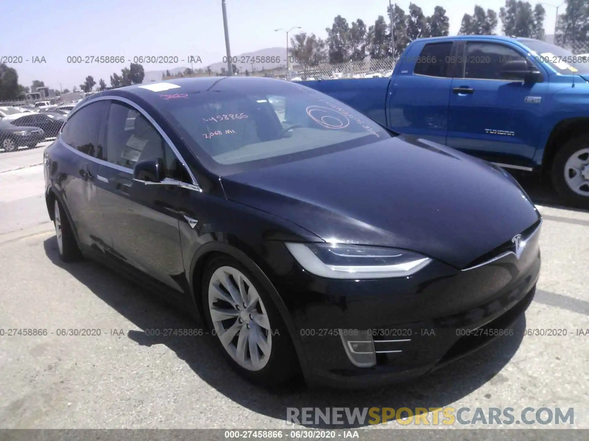 1 Photograph of a damaged car 5YJXCBE25LF217562 TESLA MODEL X 2020