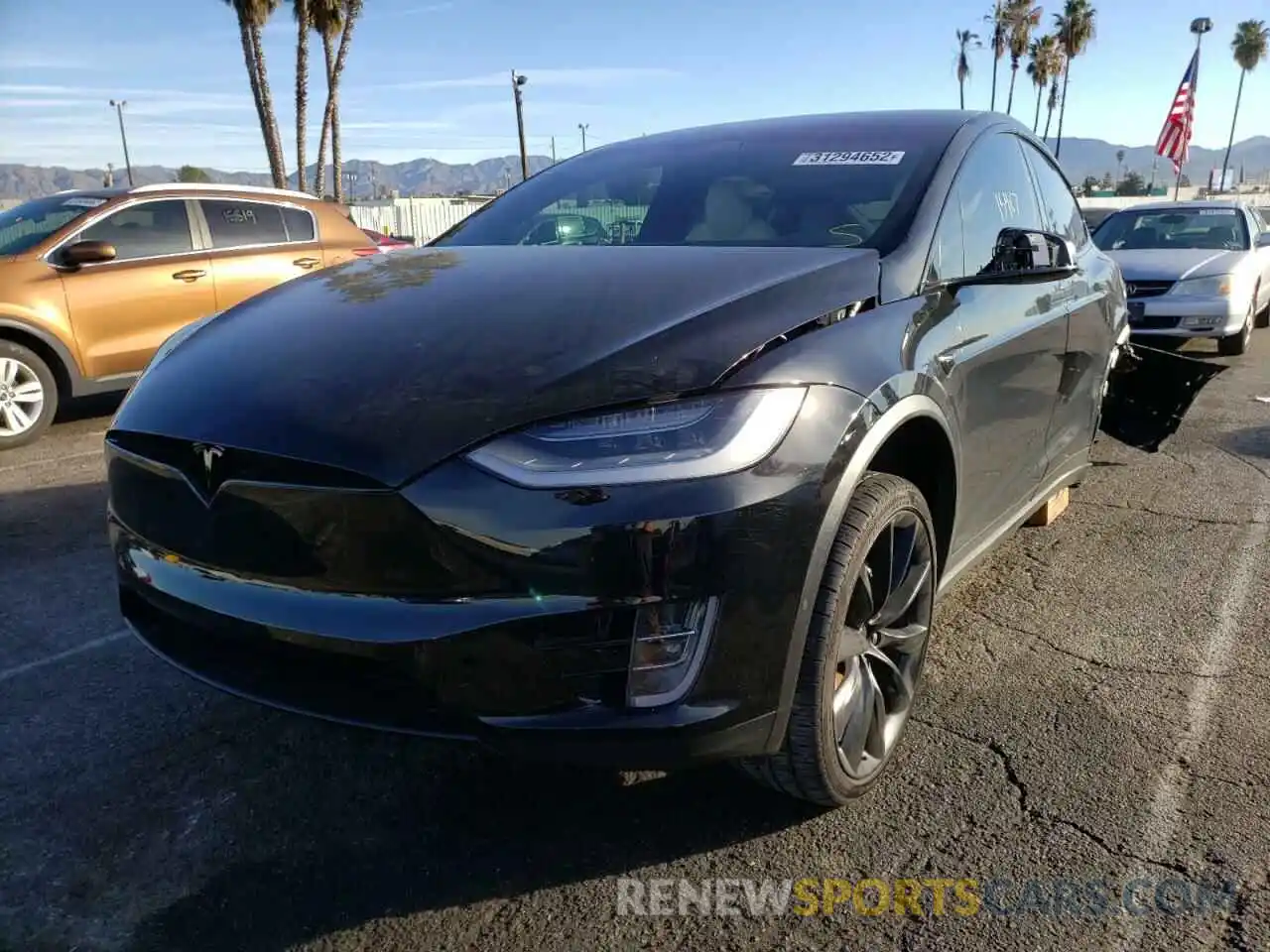 2 Photograph of a damaged car 5YJXCBE25LF268849 TESLA MODEL X 2020