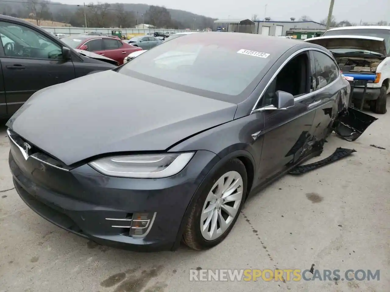 2 Photograph of a damaged car 5YJXCBE25LF301879 TESLA MODEL X 2020