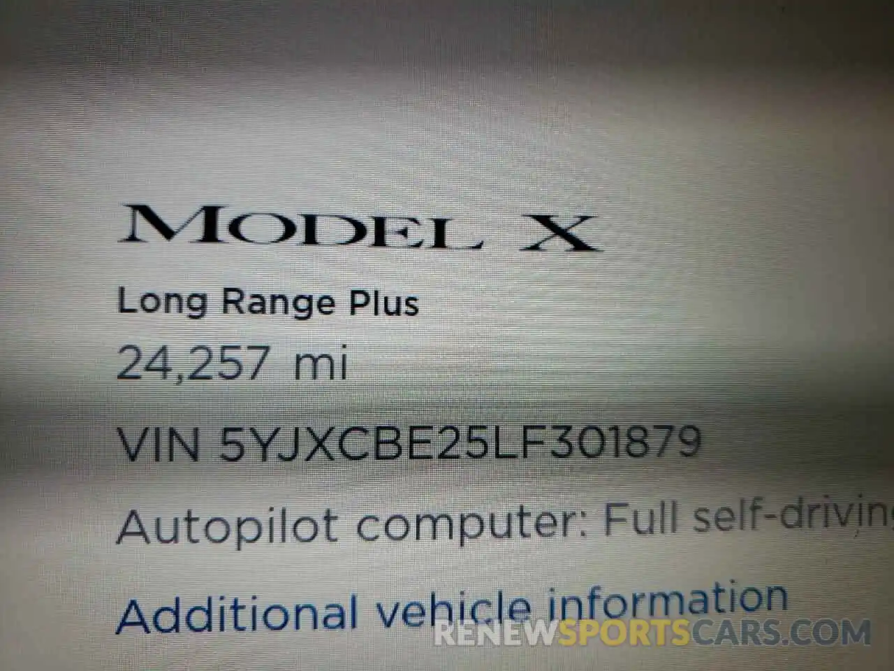 8 Фотография поврежденного автомобиля 5YJXCBE25LF301879 TESLA MODEL X 2020