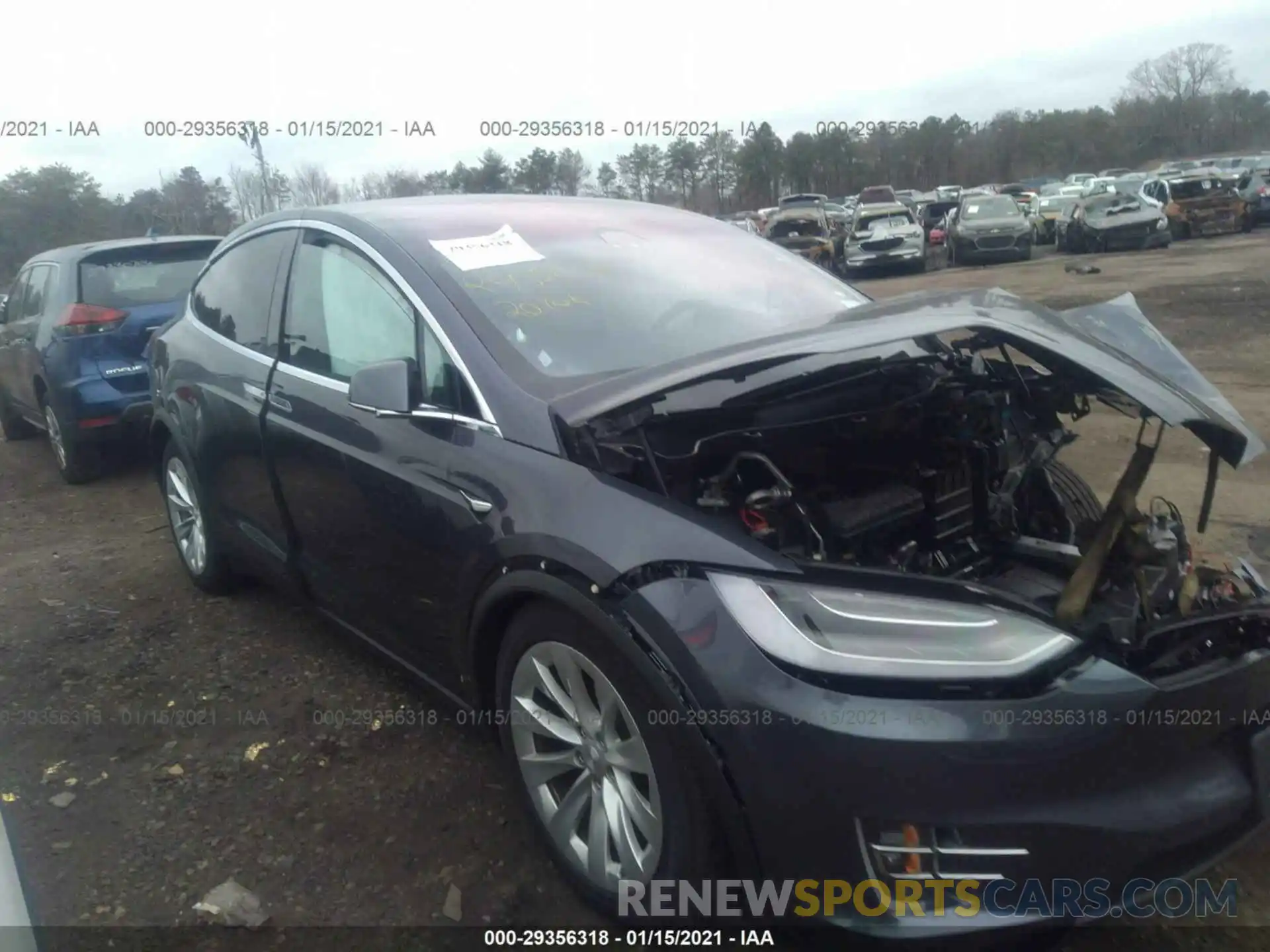 1 Photograph of a damaged car 5YJXCBE26LF238808 TESLA MODEL X 2020