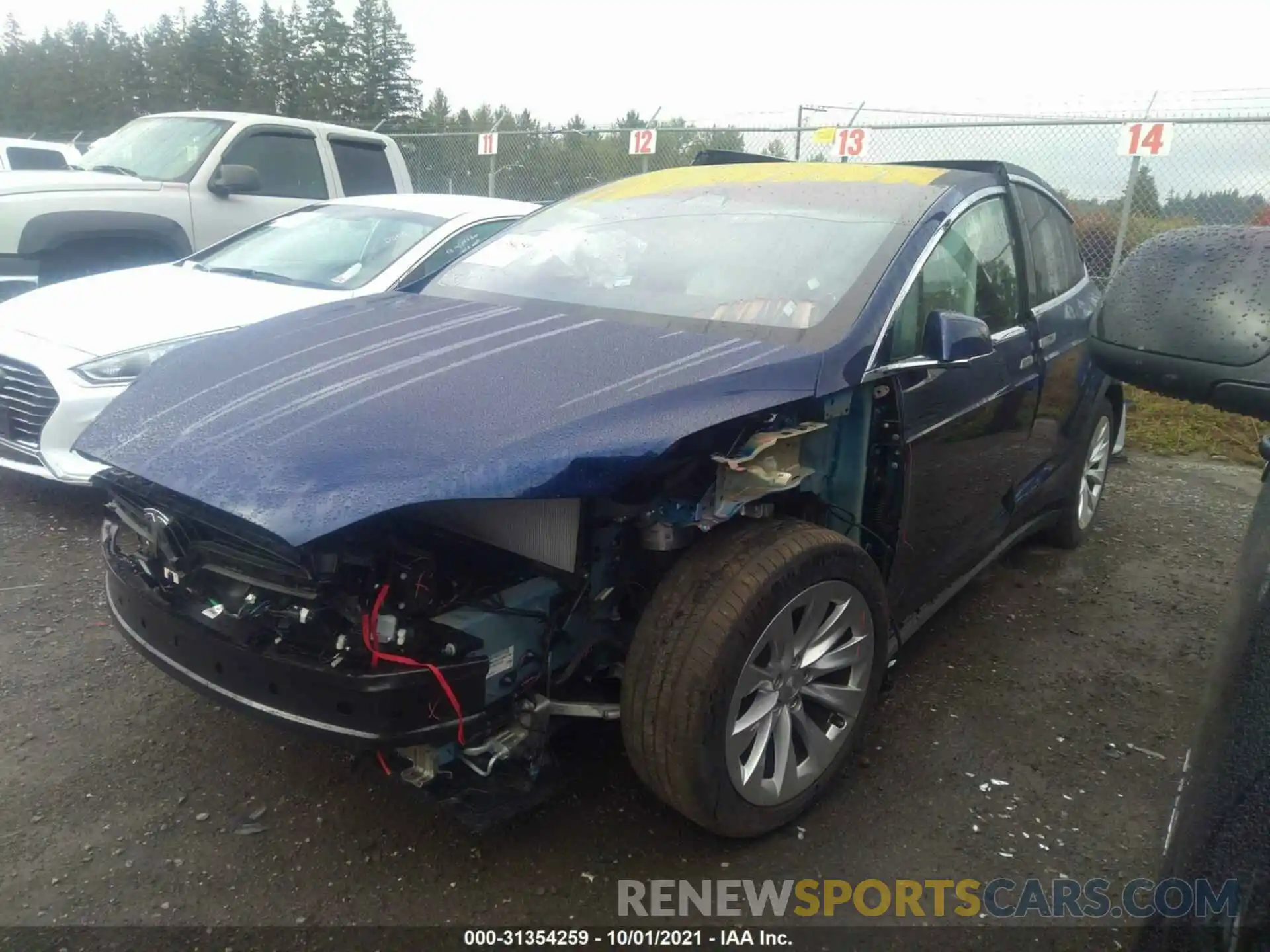 2 Photograph of a damaged car 5YJXCBE26LF244110 TESLA MODEL X 2020