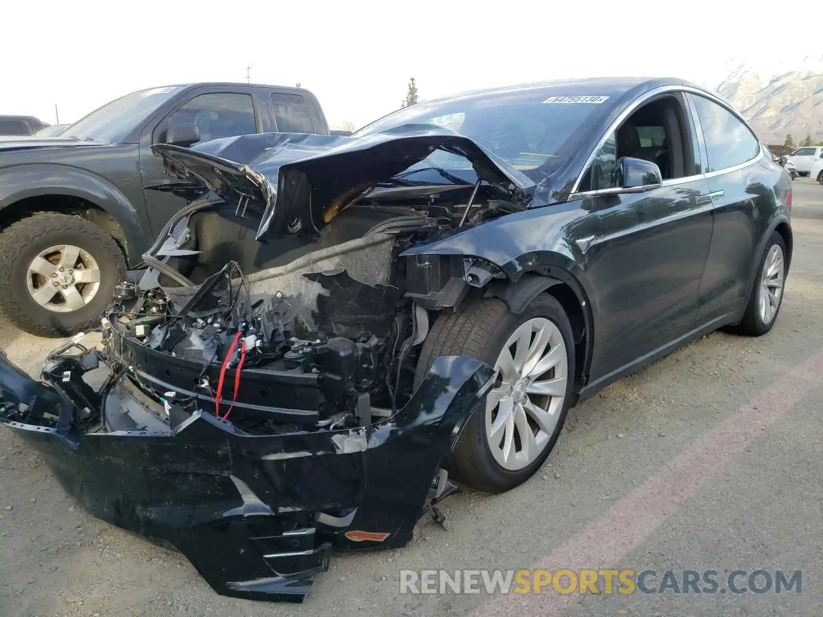 2 Photograph of a damaged car 5YJXCBE26LF261635 TESLA MODEL X 2020