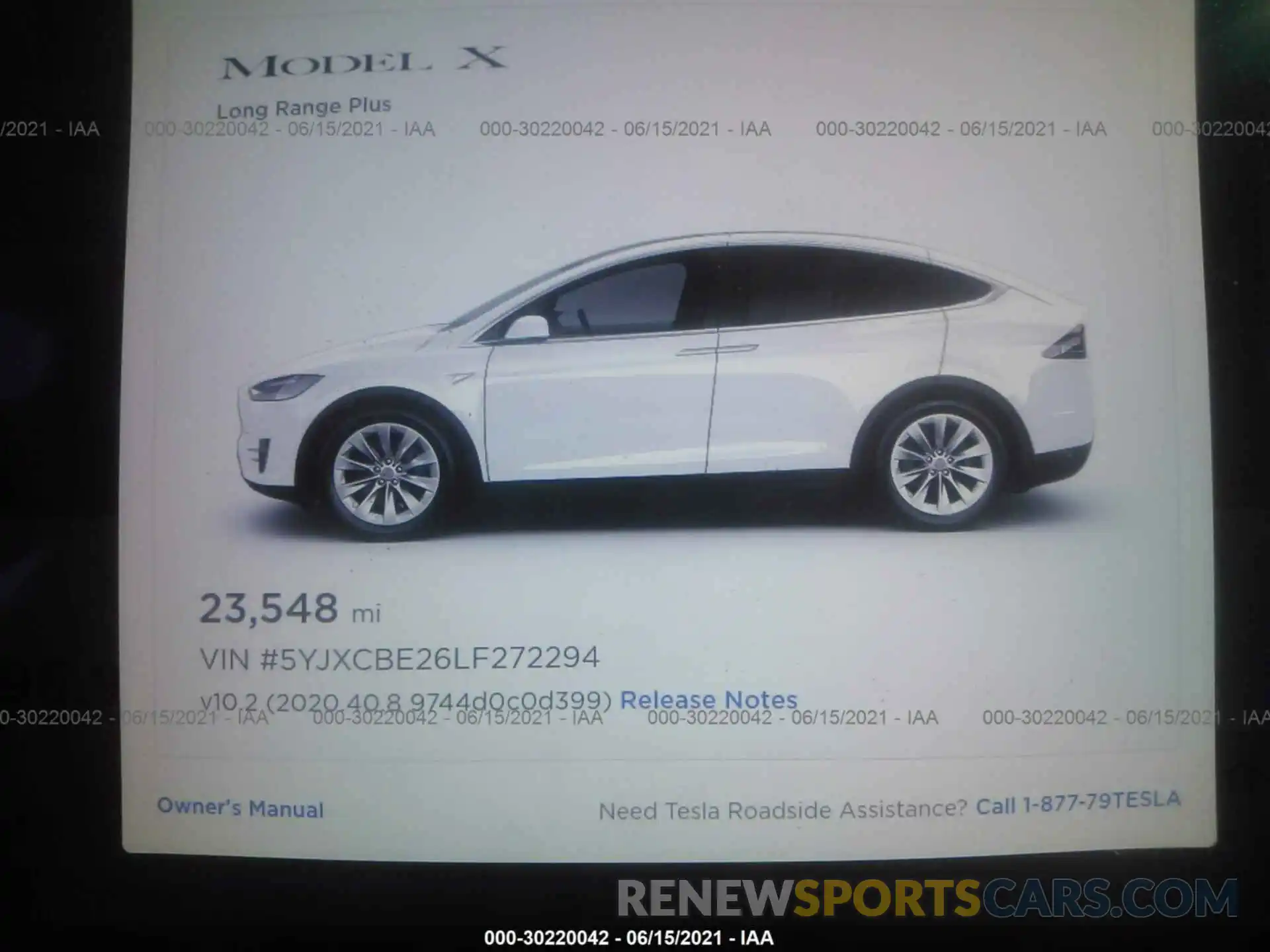 7 Photograph of a damaged car 5YJXCBE26LF272294 TESLA MODEL X 2020