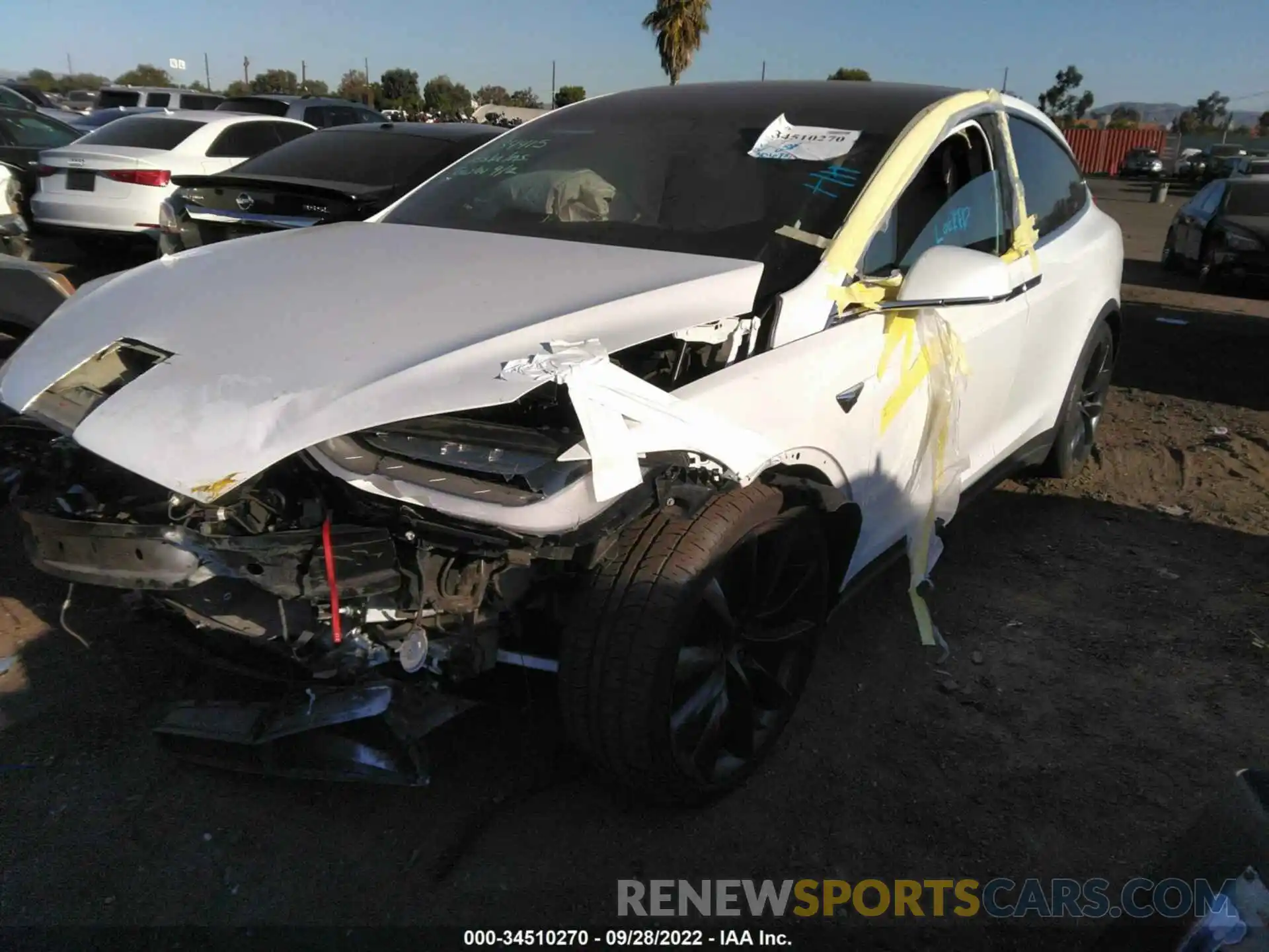 2 Photograph of a damaged car 5YJXCBE26LF301857 TESLA MODEL X 2020