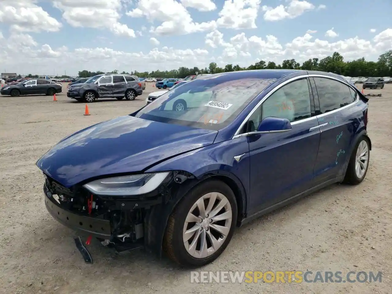 2 Photograph of a damaged car 5YJXCBE26LF302975 TESLA MODEL X 2020