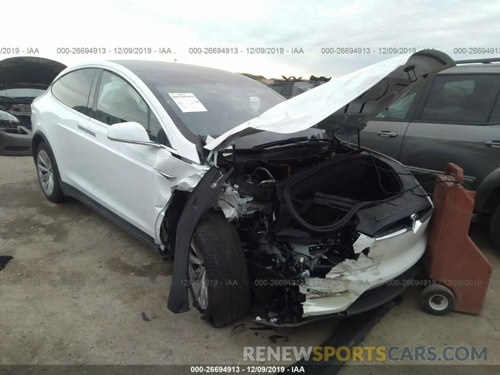 1 Photograph of a damaged car 5YJXCBE27LF219572 TESLA MODEL X 2020