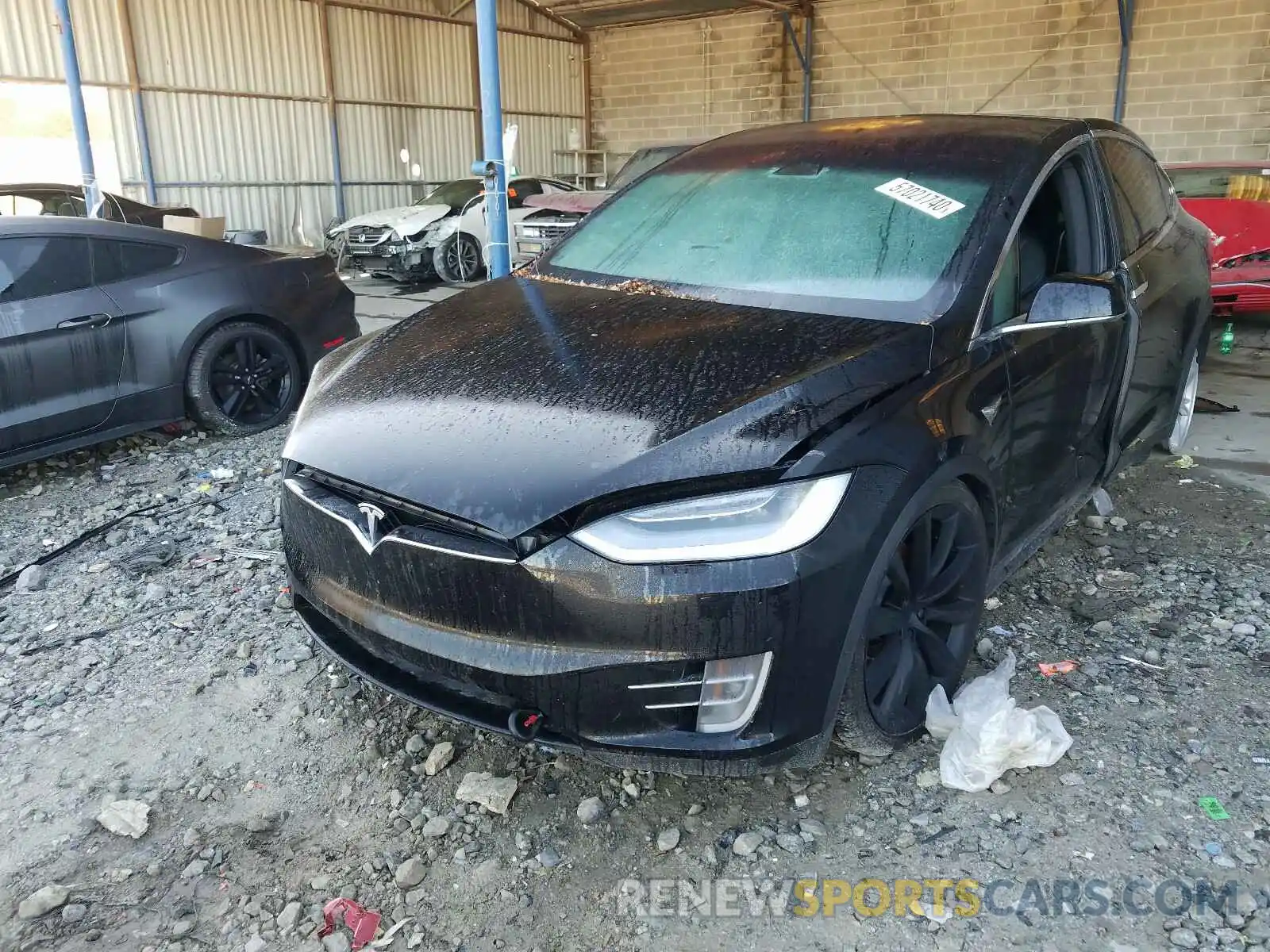 2 Photograph of a damaged car 5YJXCBE27LF238025 TESLA MODEL X 2020