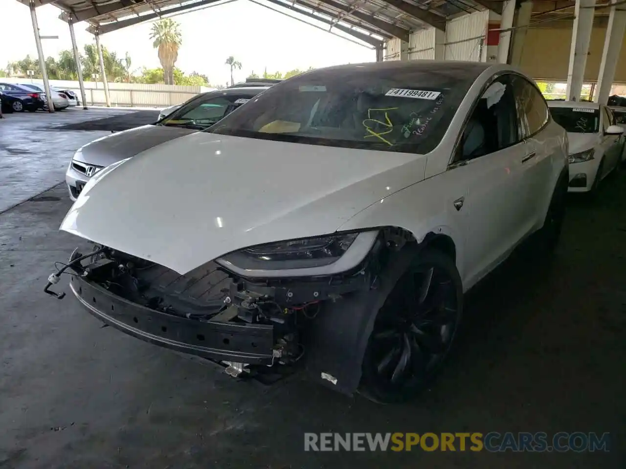 2 Photograph of a damaged car 5YJXCBE27LF282185 TESLA MODEL X 2020