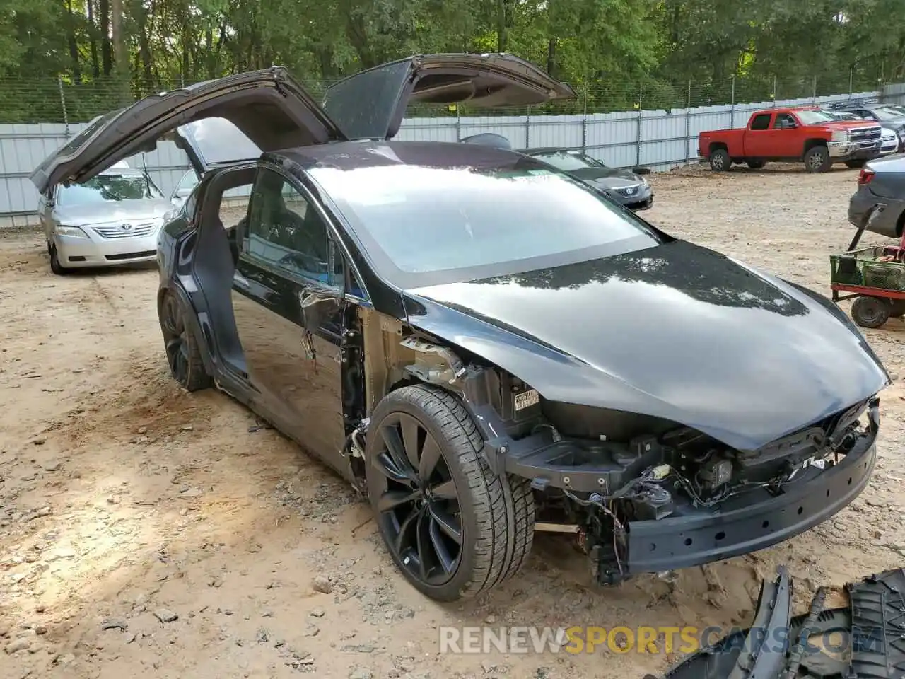 1 Photograph of a damaged car 5YJXCBE28LF223159 TESLA MODEL X 2020