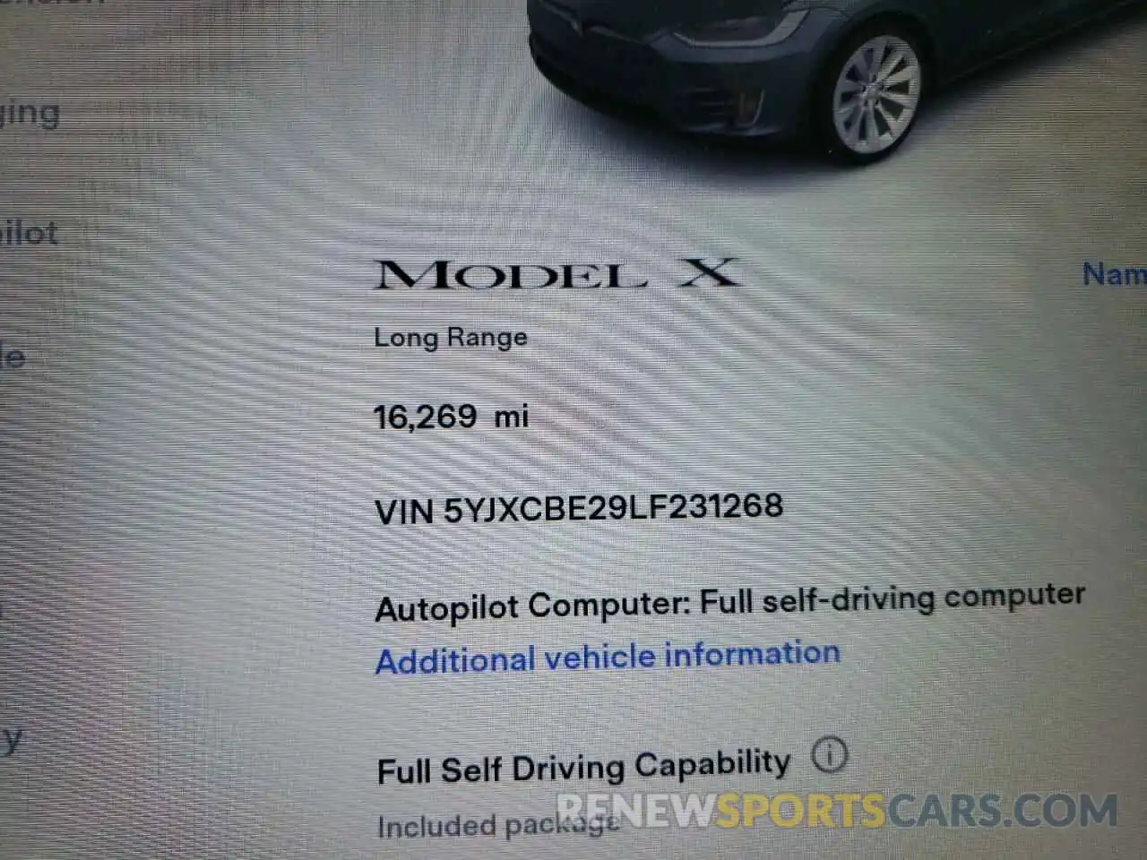 8 Фотография поврежденного автомобиля 5YJXCBE29LF231268 TESLA MODEL X 2020