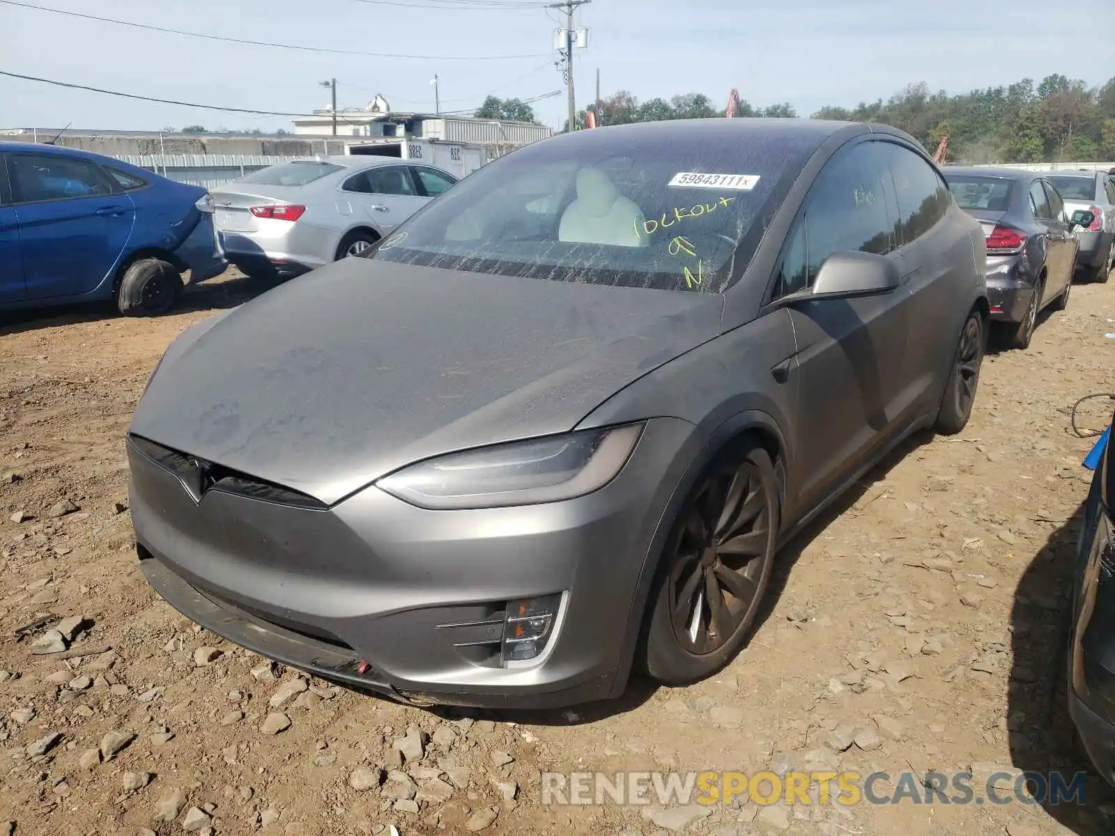 2 Photograph of a damaged car 5YJXCBE29LF234462 TESLA MODEL X 2020