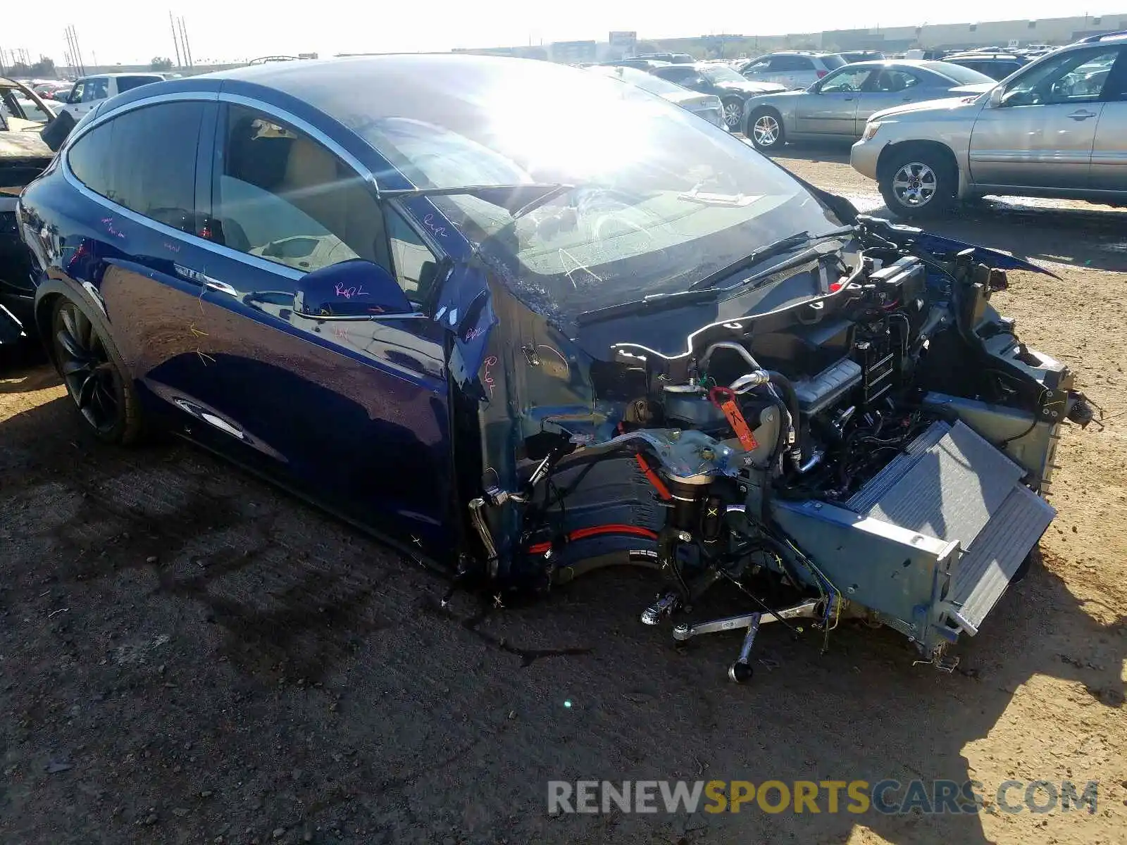 1 Photograph of a damaged car 5YJXCBE29LF236051 TESLA MODEL X 2020