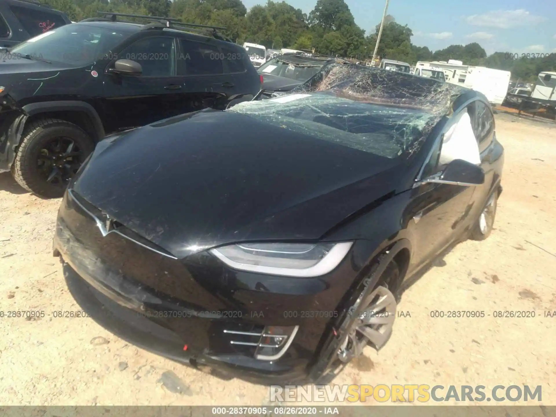 2 Photograph of a damaged car 5YJXCBE29LF241475 TESLA MODEL X 2020