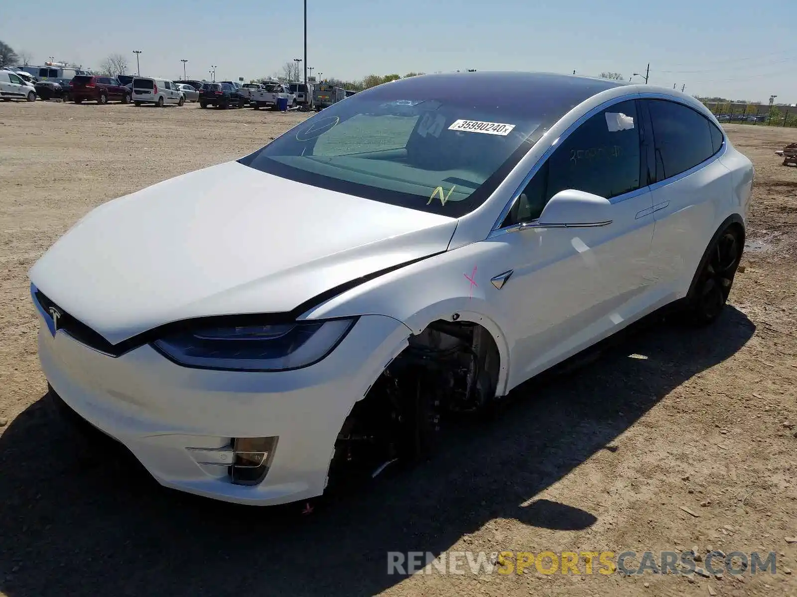 2 Photograph of a damaged car 5YJXCBE2XLF219520 TESLA MODEL X 2020