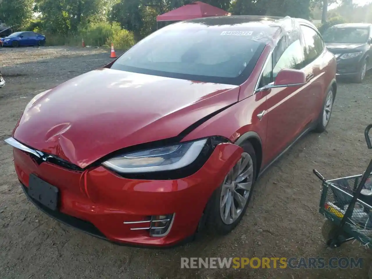 2 Photograph of a damaged car 5YJXCBE2XLF228590 TESLA MODEL X 2020