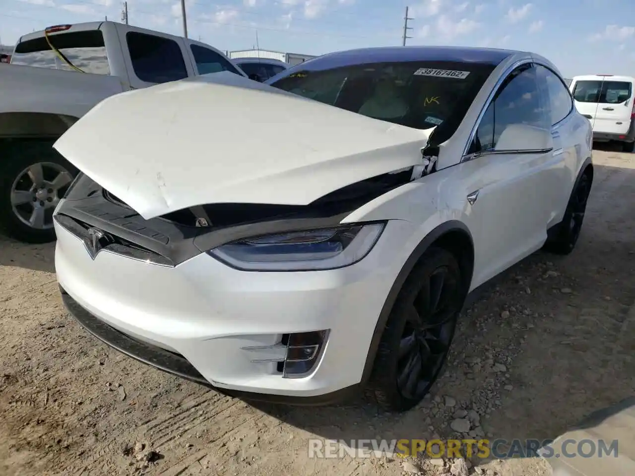 2 Photograph of a damaged car 5YJXCBE2XLF228900 TESLA MODEL X 2020