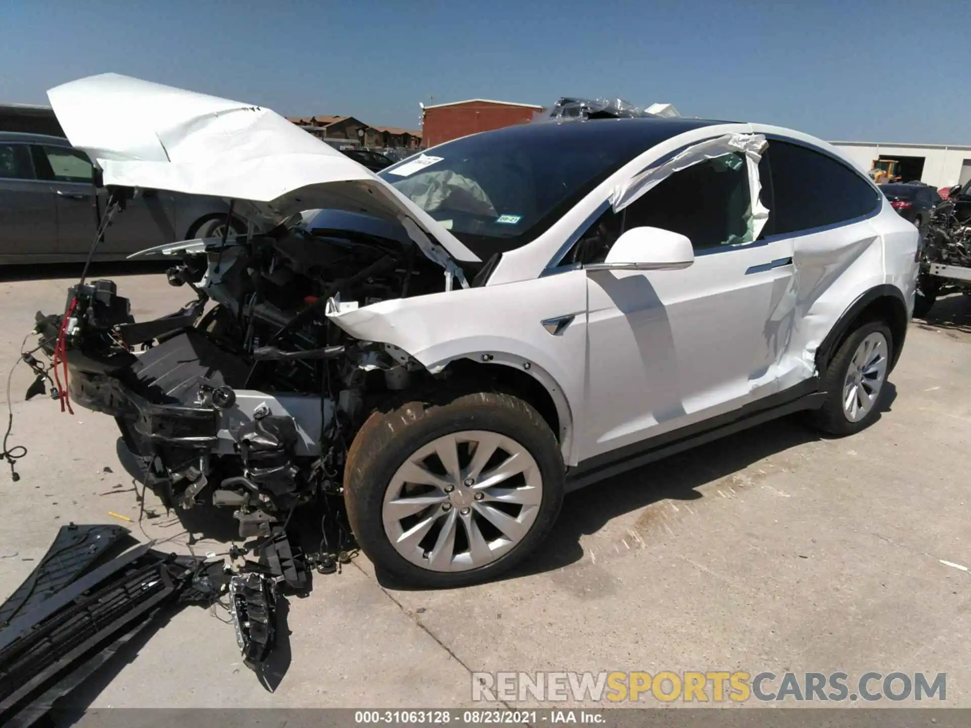 2 Photograph of a damaged car 5YJXCBE2XLF283198 TESLA MODEL X 2020