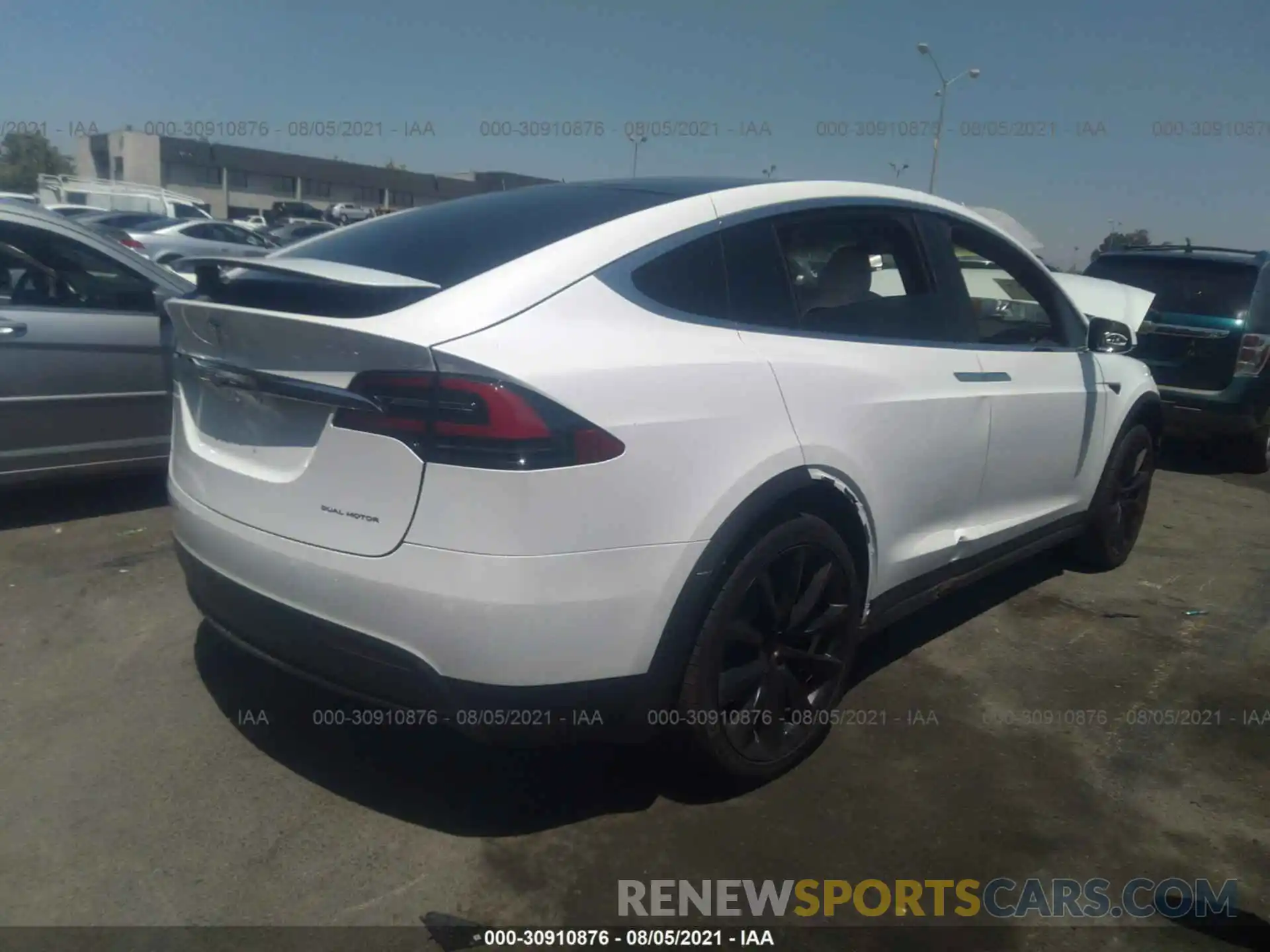 4 Фотография поврежденного автомобиля 5YJXCBE2XLF304793 TESLA MODEL X 2020