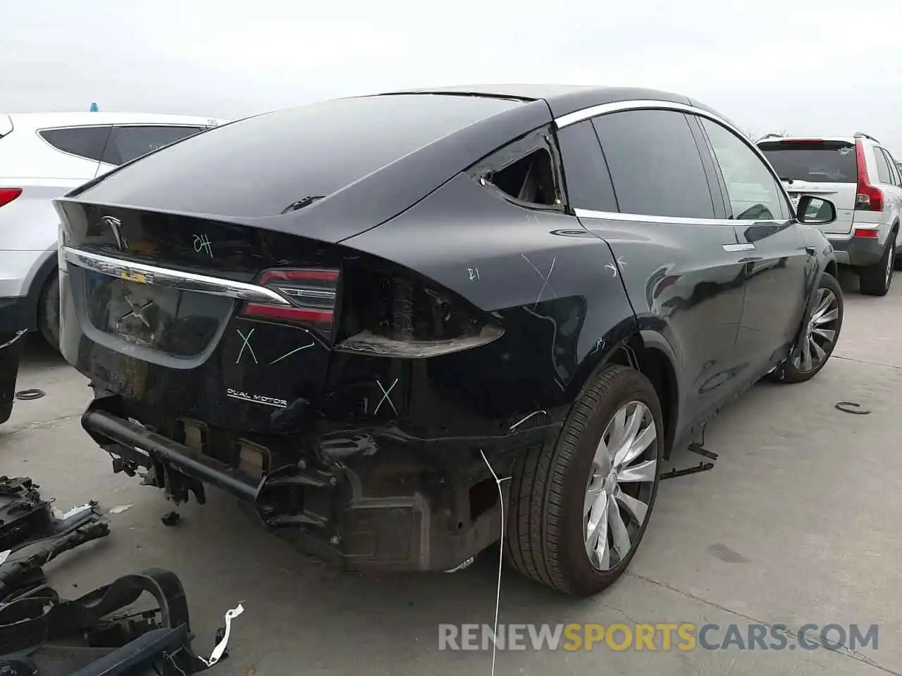 4 Фотография поврежденного автомобиля 5YJXCBE41LF220041 TESLA MODEL X 2020