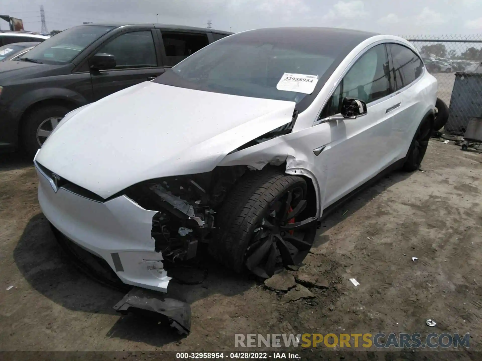 2 Photograph of a damaged car 5YJXCBE41LF234277 TESLA MODEL X 2020