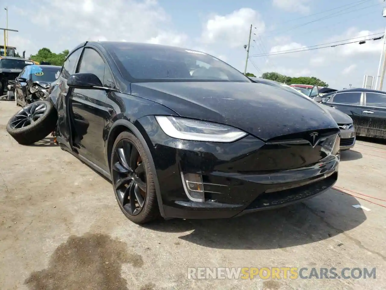 1 Photograph of a damaged car 5YJXCBE43LF261013 TESLA MODEL X 2020