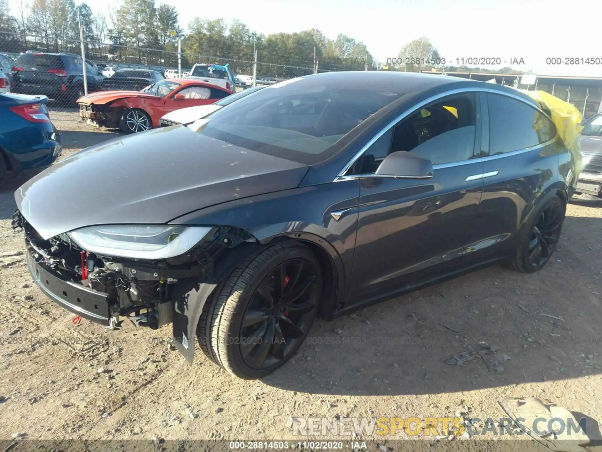 2 Photograph of a damaged car 5YJXCBE44LF264731 TESLA MODEL X 2020