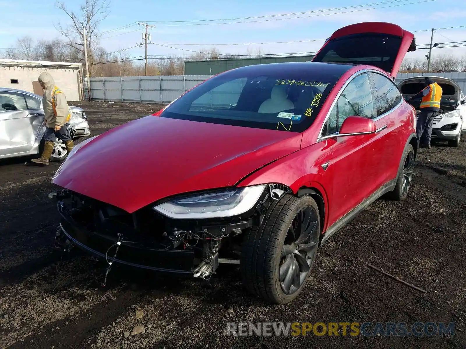 2 Фотография поврежденного автомобиля 5YJXCBE45LF261594 TESLA MODEL X 2020