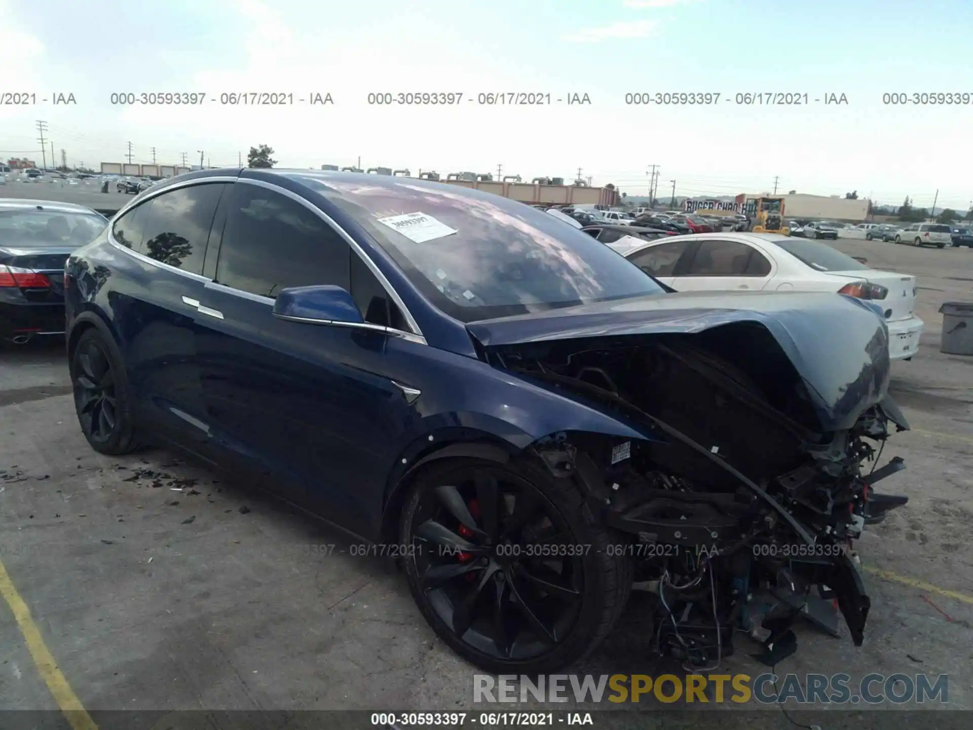 1 Photograph of a damaged car 5YJXCBE47LF281619 TESLA MODEL X 2020