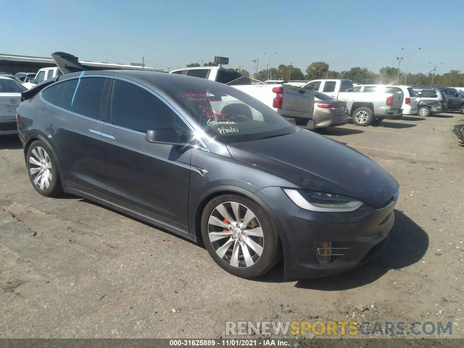 1 Photograph of a damaged car 5YJXCBE48LF273822 TESLA MODEL X 2020