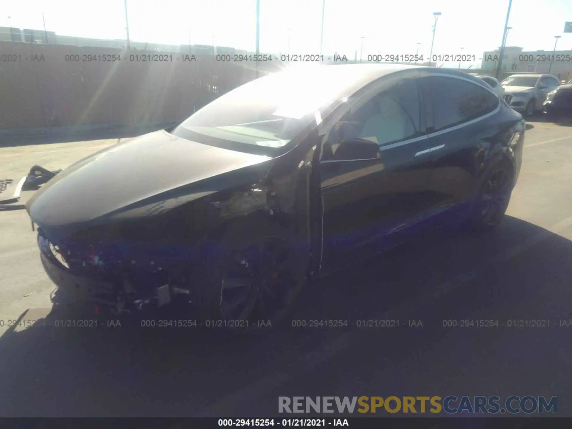 2 Photograph of a damaged car 5YJXCBE48LF280561 TESLA MODEL X 2020