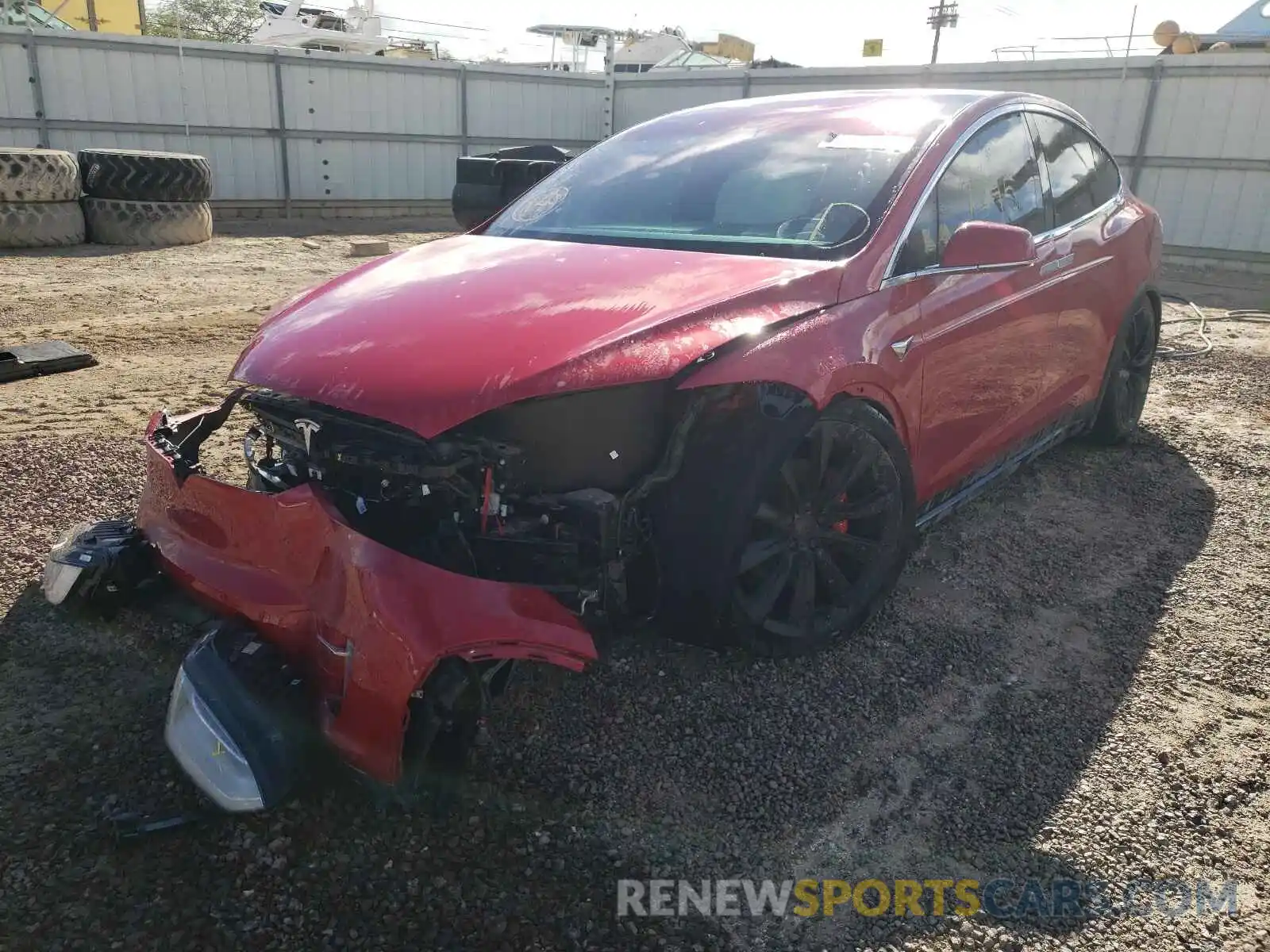 2 Photograph of a damaged car 5YJXCBE48LF298445 TESLA MODEL X 2020