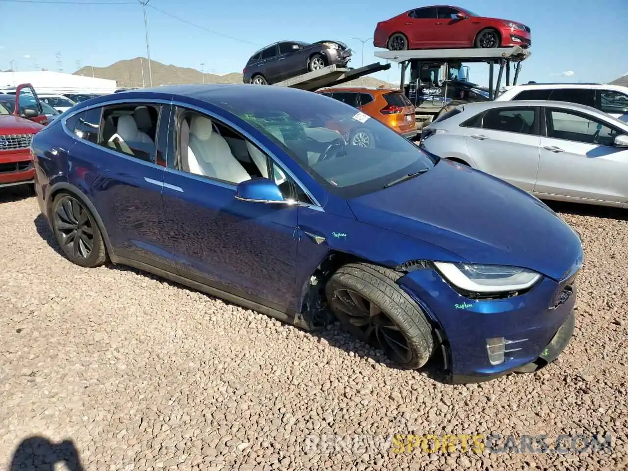 4 Фотография поврежденного автомобиля 5YJXCBE49LF274137 TESLA MODEL X 2020