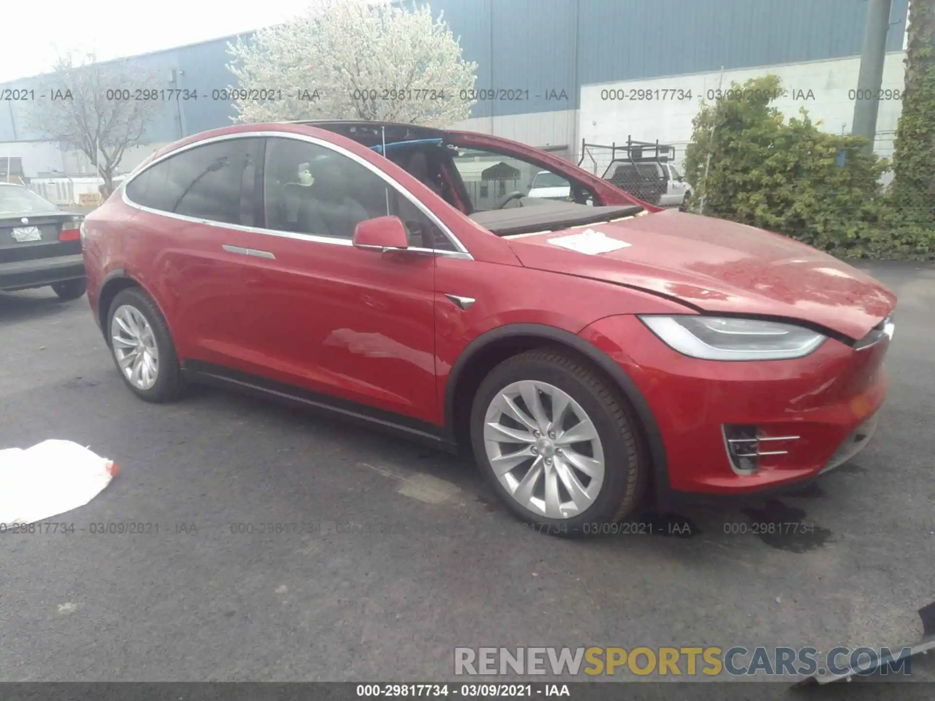 1 Photograph of a damaged car 5YJXCCE2XMF311041 TESLA MODEL X 2020