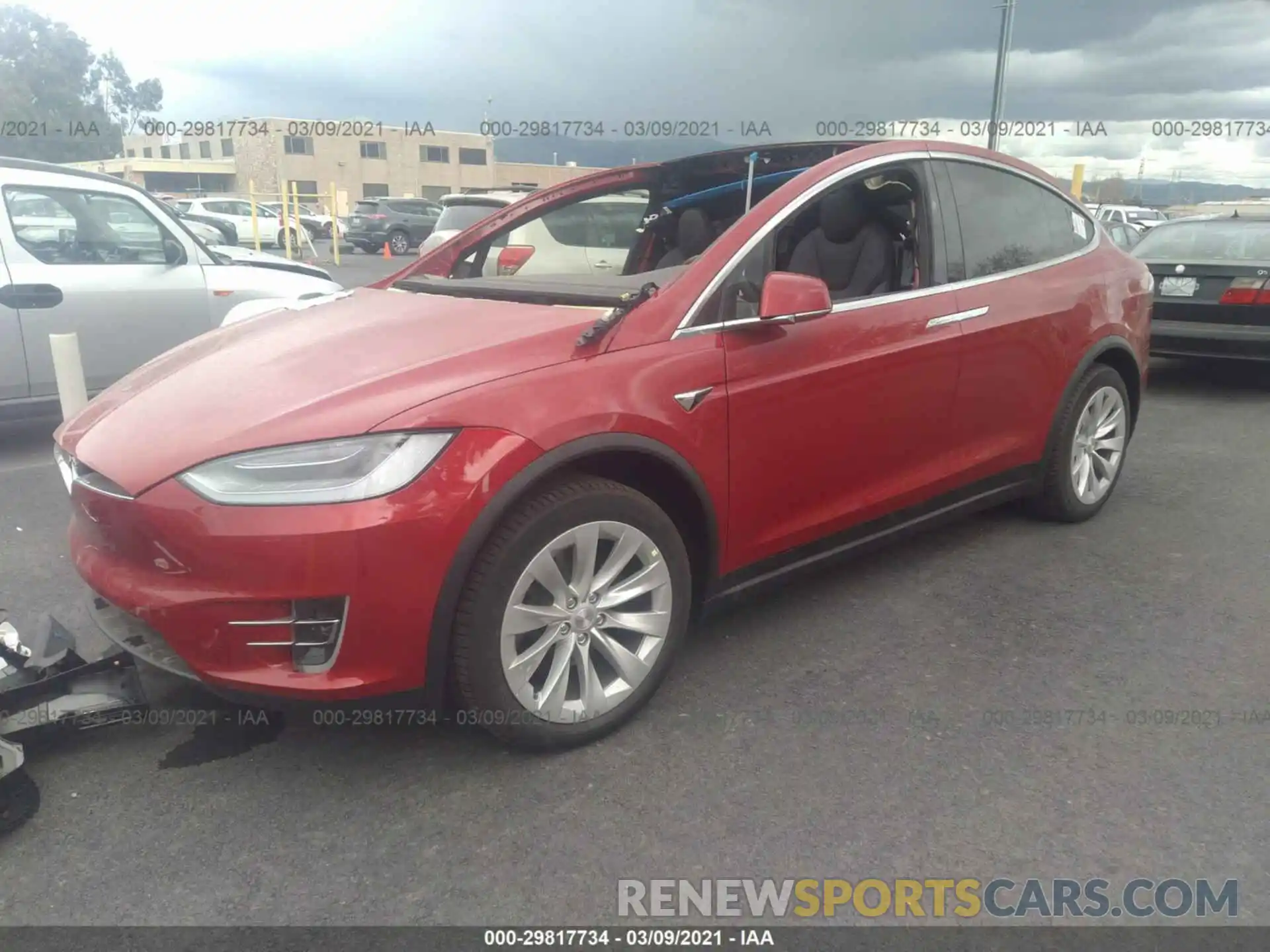 2 Photograph of a damaged car 5YJXCCE2XMF311041 TESLA MODEL X 2020