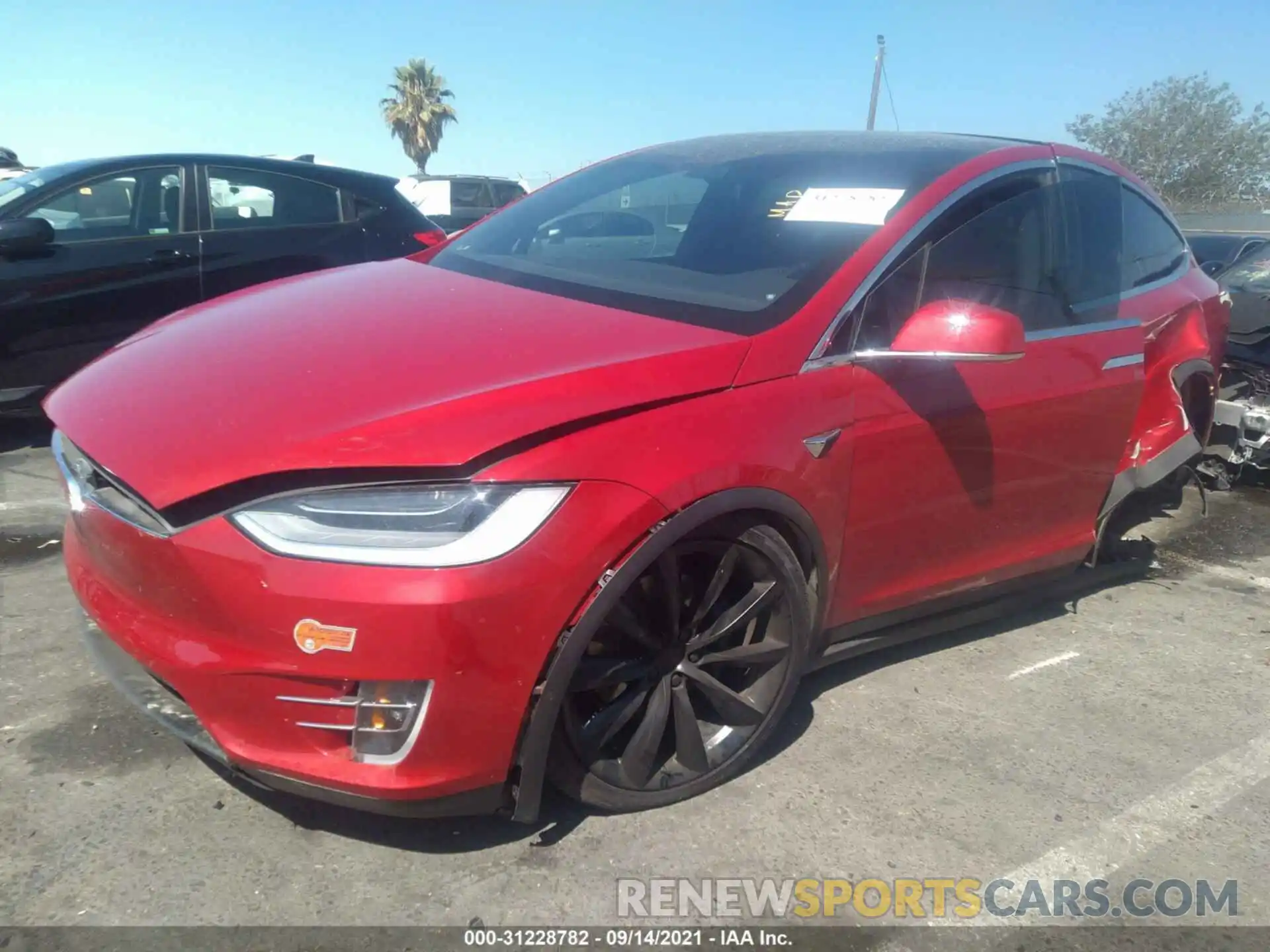 2 Photograph of a damaged car 5YJXCDE20LF245443 TESLA MODEL X 2020