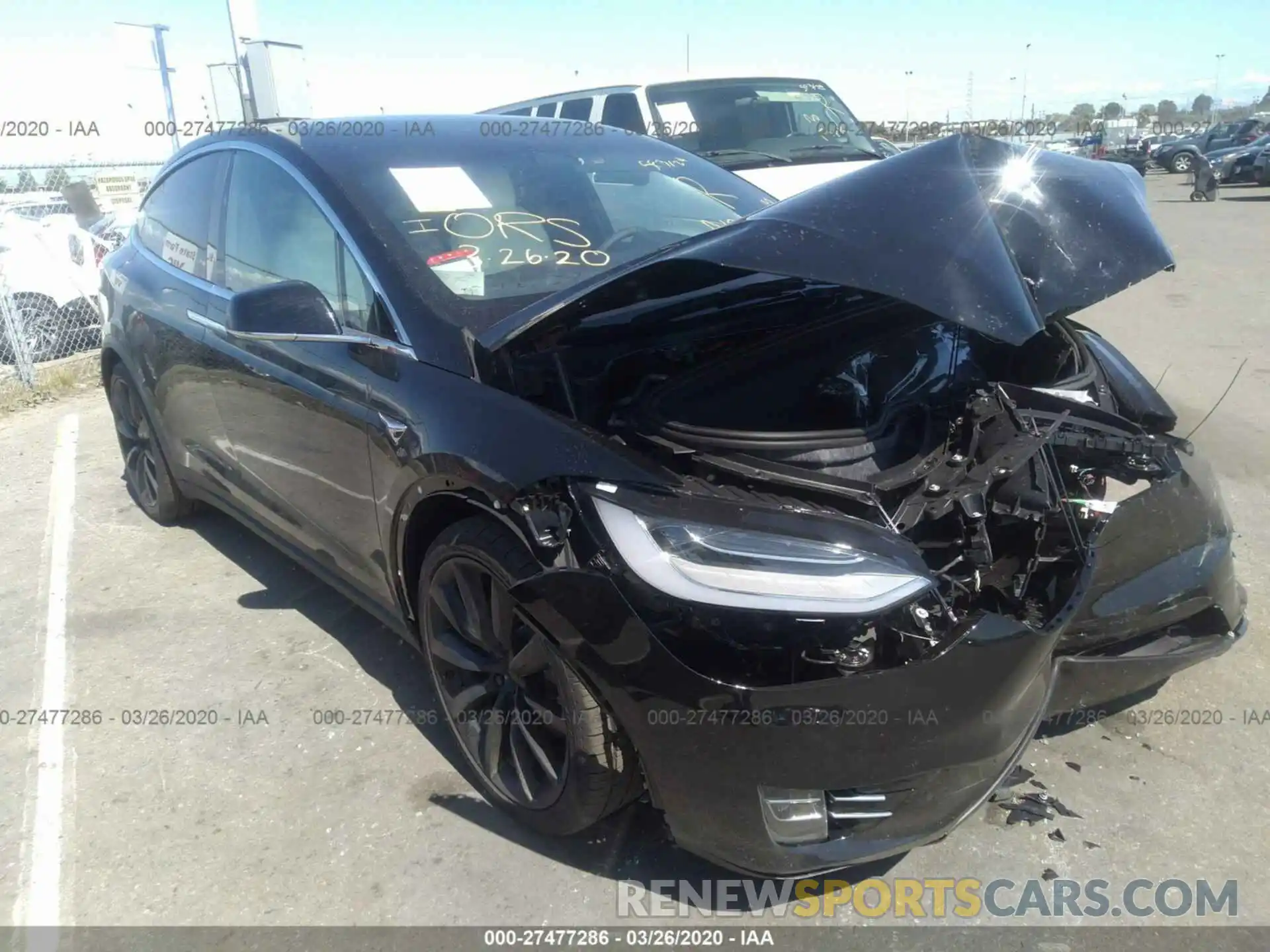 1 Photograph of a damaged car 5YJXCDE20LF261447 TESLA MODEL X 2020