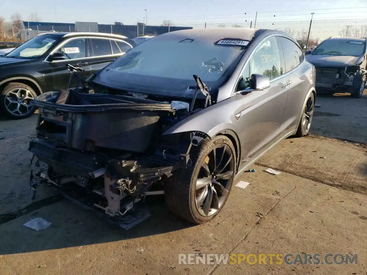 2 Photograph of a damaged car 5YJXCDE20LF281522 TESLA MODEL X 2020