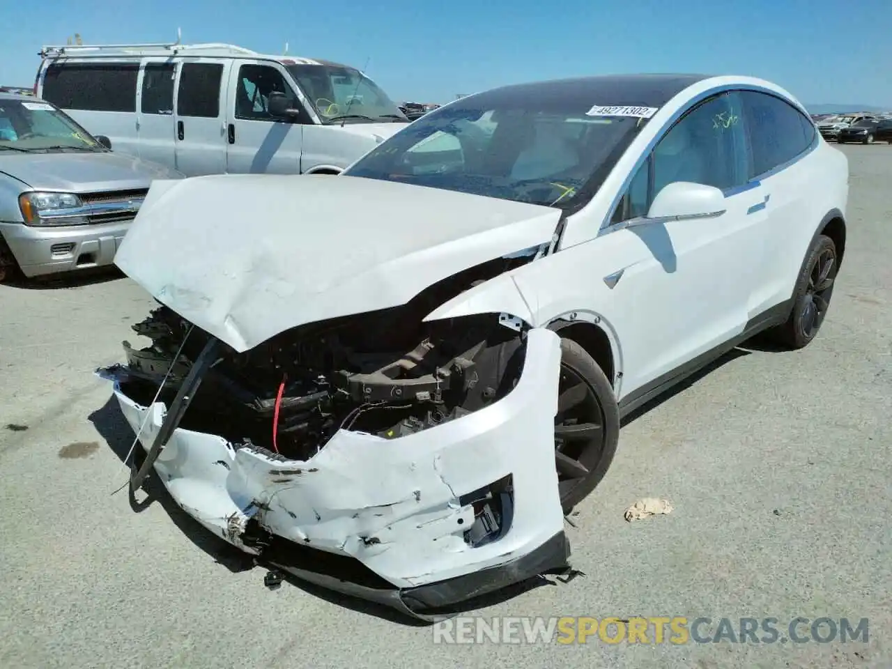 2 Photograph of a damaged car 5YJXCDE21LF236850 TESLA MODEL X 2020