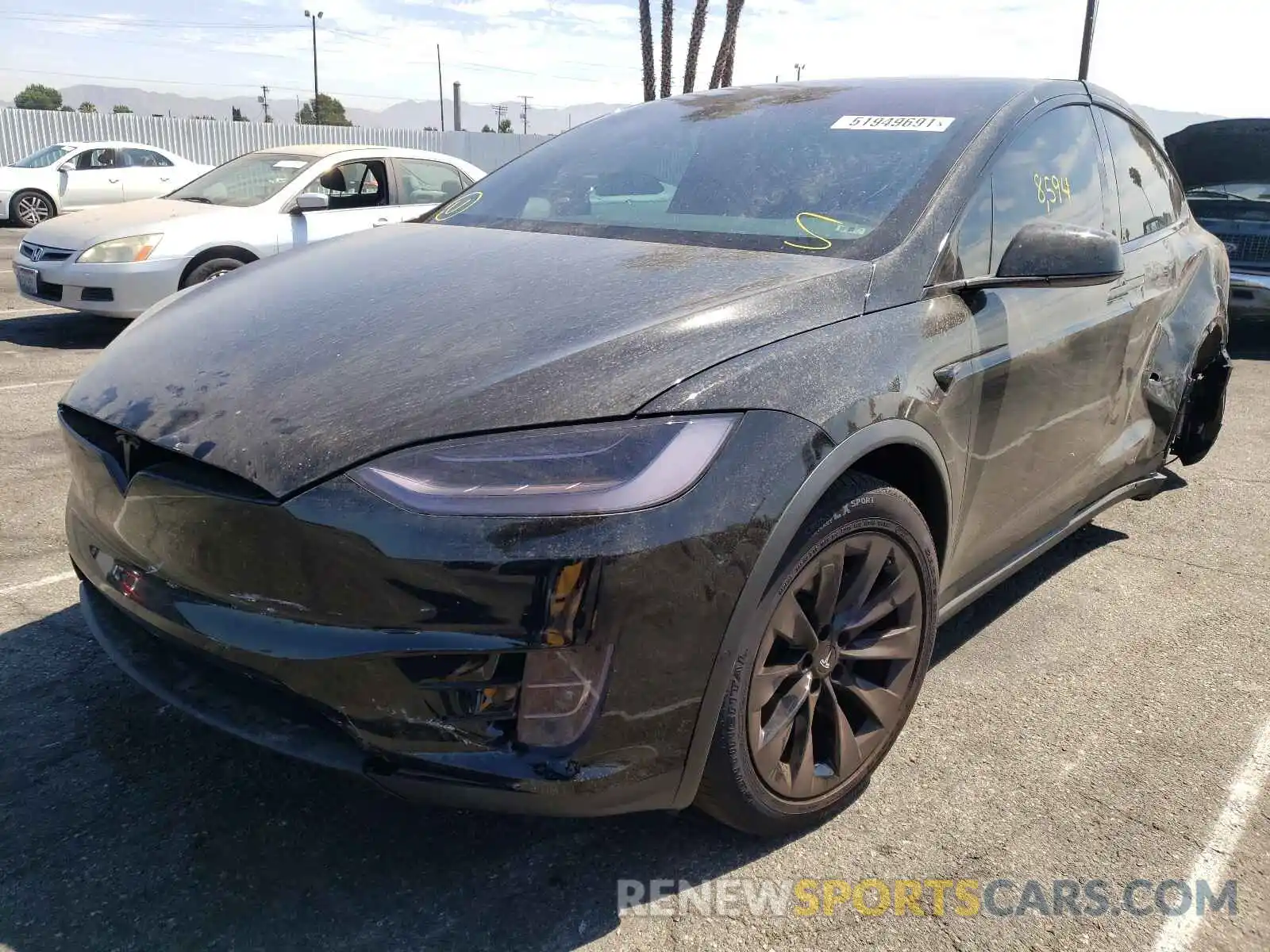 2 Photograph of a damaged car 5YJXCDE21LF283750 TESLA MODEL X 2020