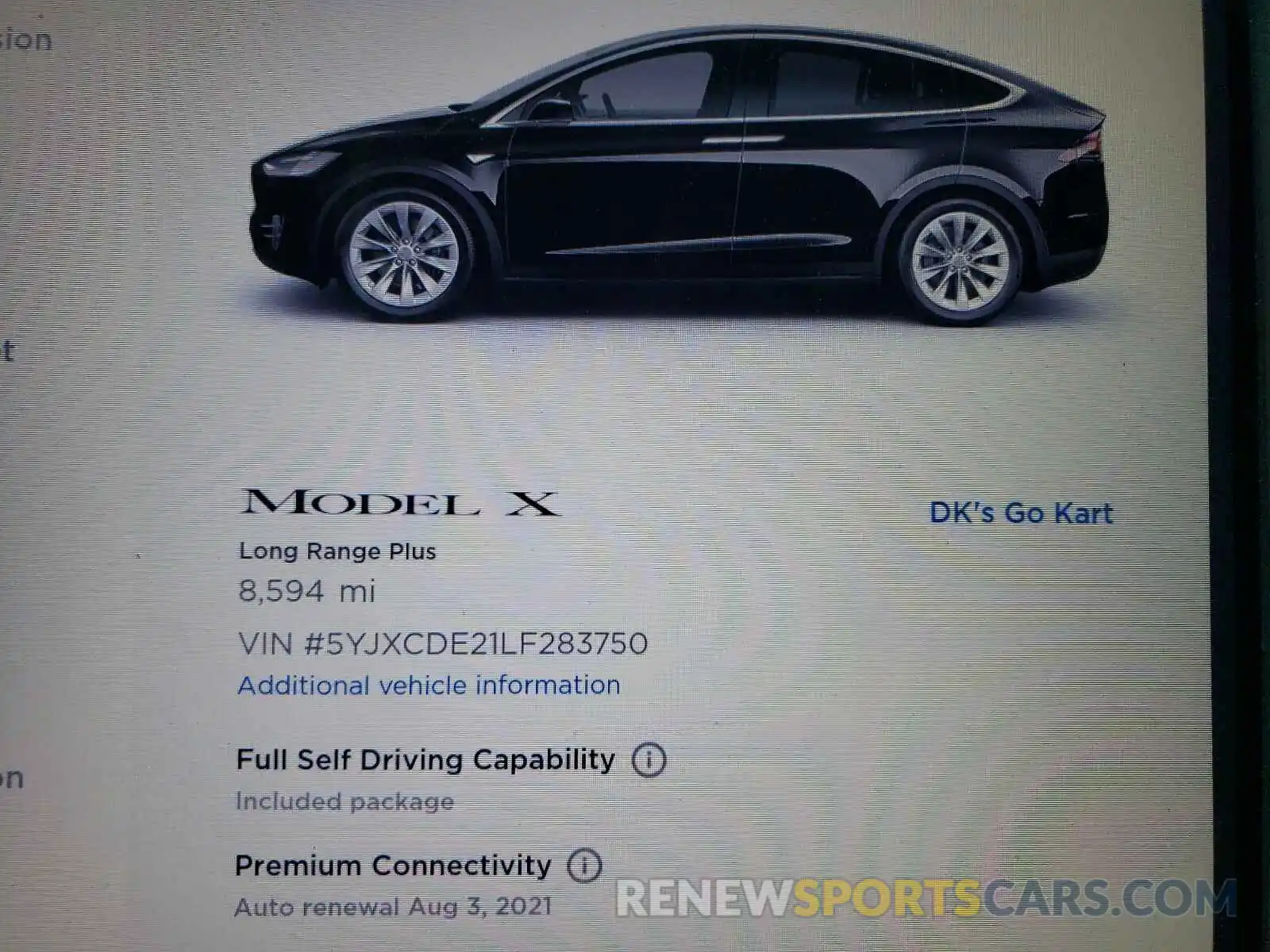 8 Фотография поврежденного автомобиля 5YJXCDE21LF283750 TESLA MODEL X 2020