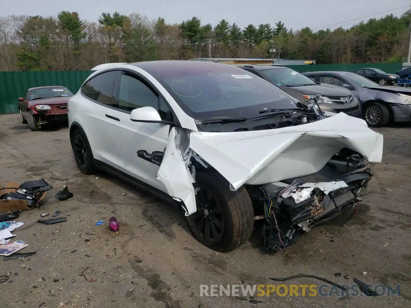 1 Photograph of a damaged car 5YJXCDE22LF232340 TESLA MODEL X 2020