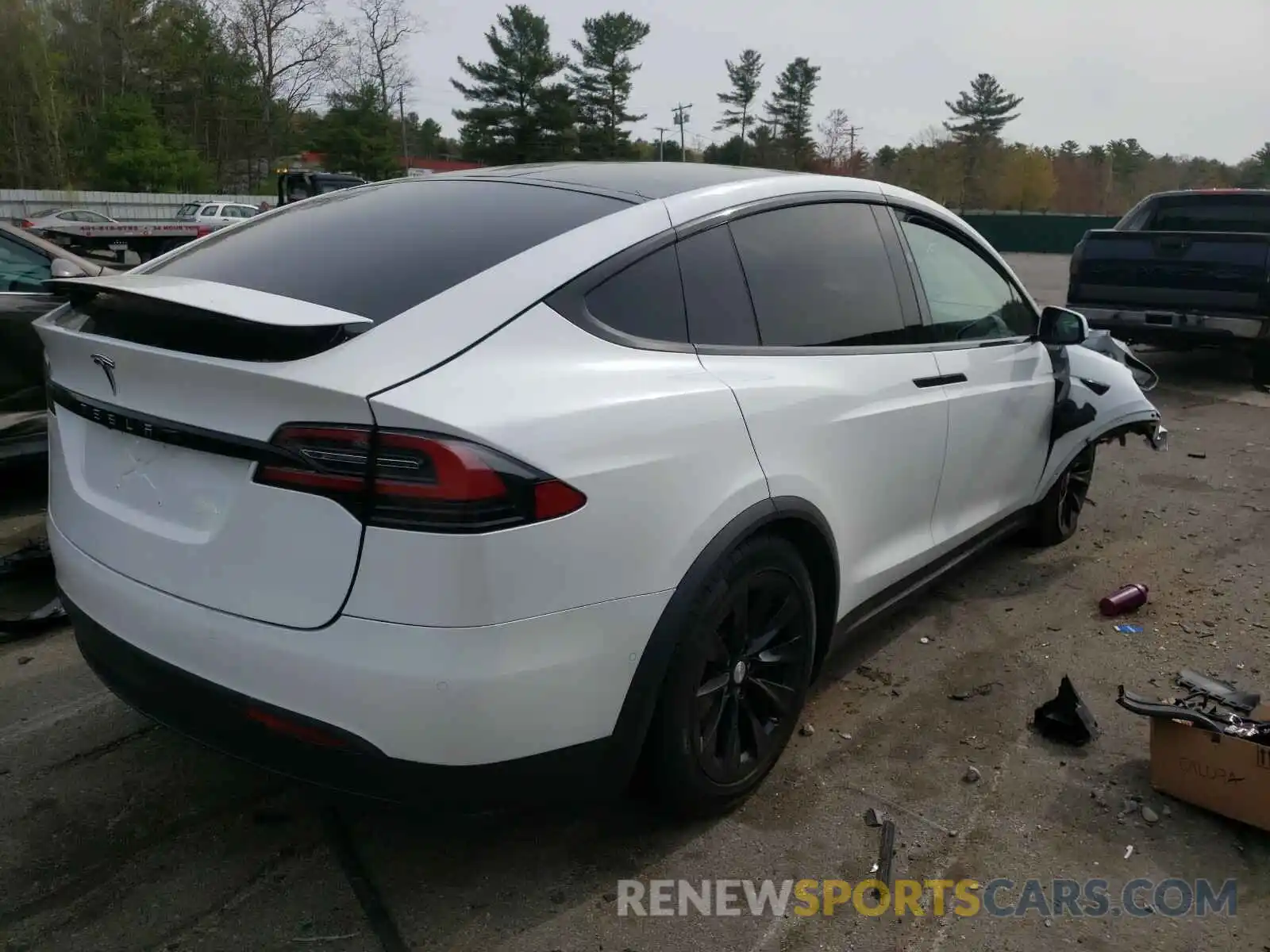 4 Фотография поврежденного автомобиля 5YJXCDE22LF232340 TESLA MODEL X 2020