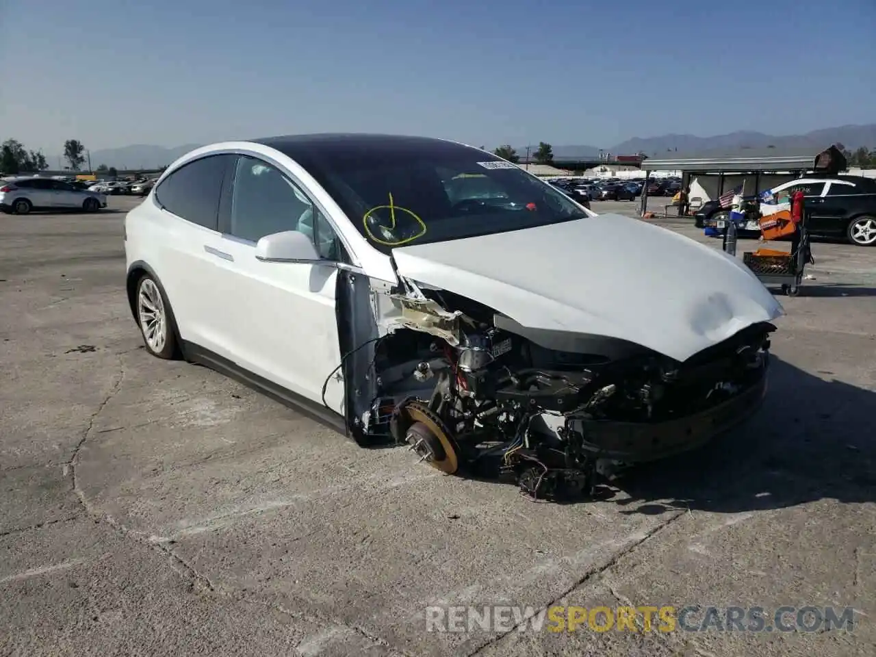 2 Photograph of a damaged car 5YJXCDE23LF249759 TESLA MODEL X 2020