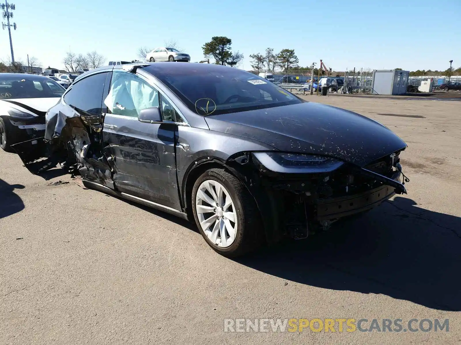 1 Photograph of a damaged car 5YJXCDE23LF263063 TESLA MODEL X 2020