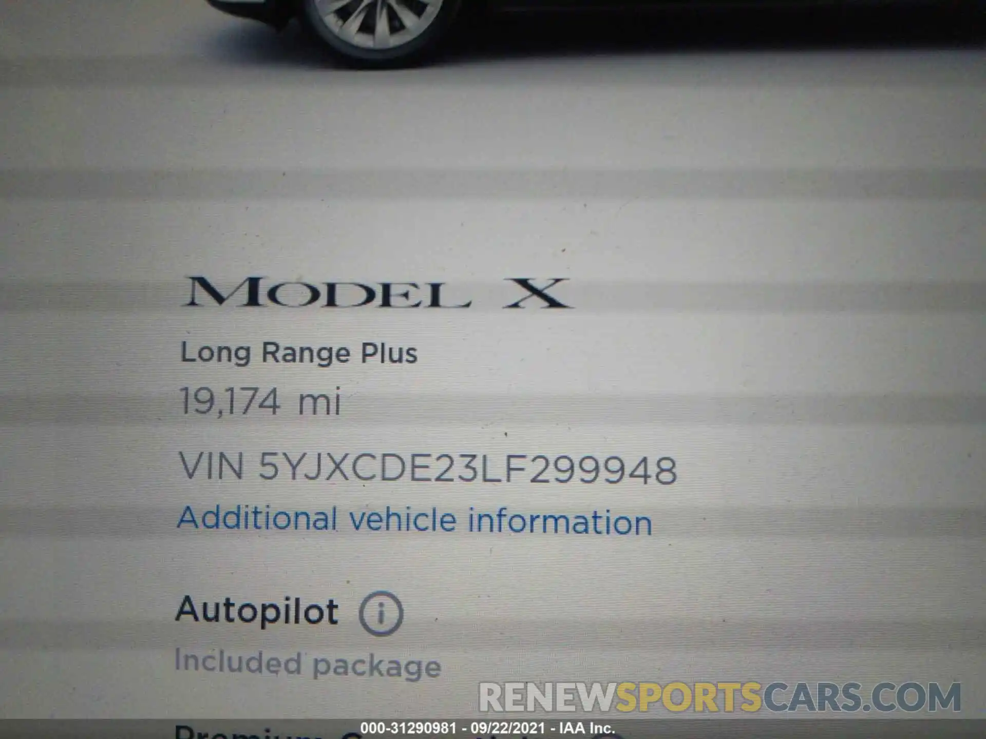 7 Photograph of a damaged car 5YJXCDE23LF299948 TESLA MODEL X 2020