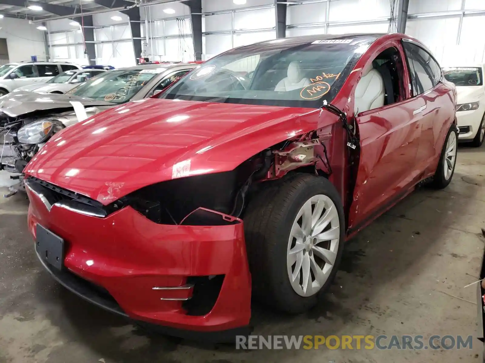 2 Photograph of a damaged car 5YJXCDE23LF306770 TESLA MODEL X 2020